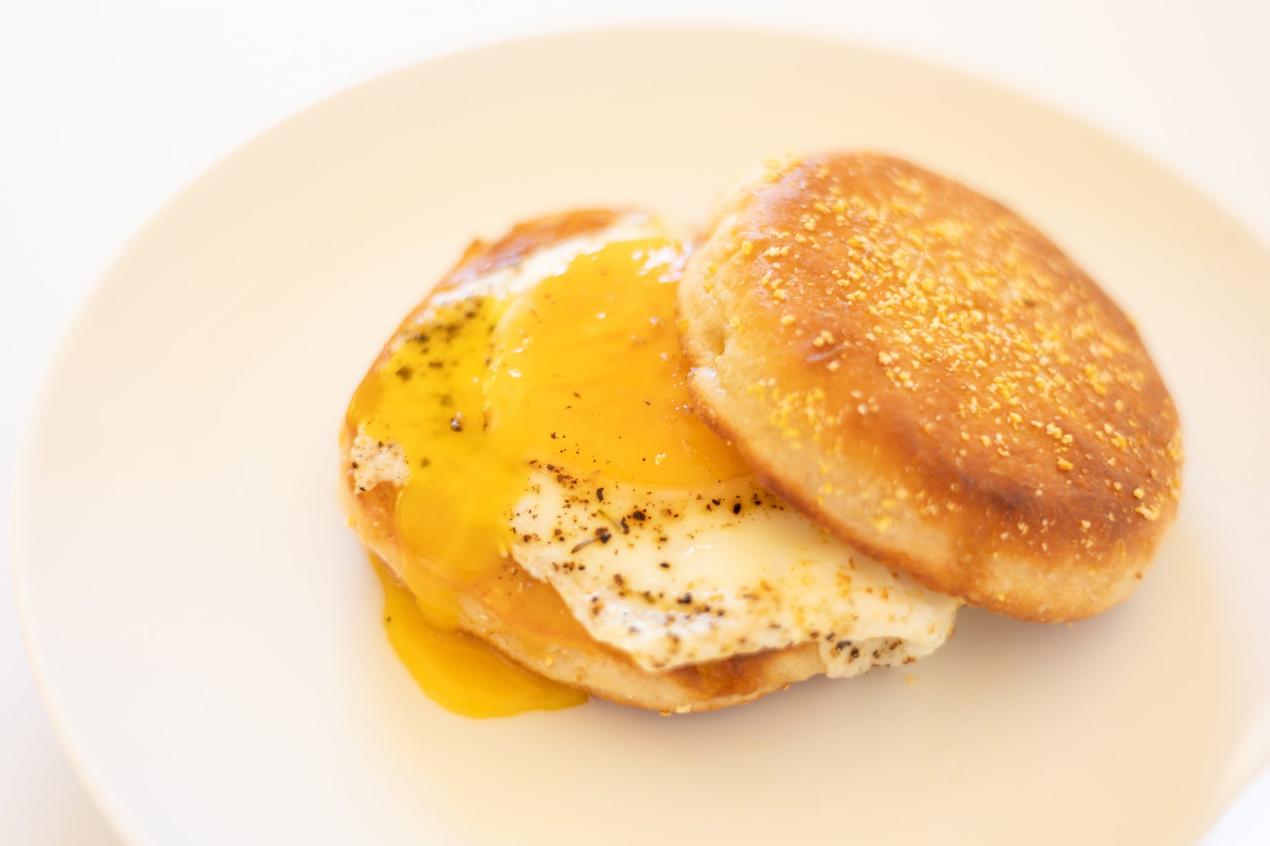 Open-Faced Egg English Muffin